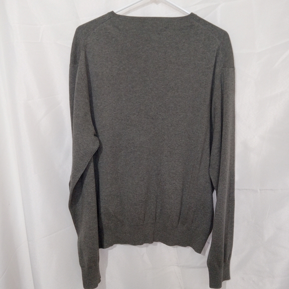 Polo Ralph Lauren V-Neck Sweater Mens XL Gray 100% Pima Cotton Preppy Soft - Picture 5 of 10